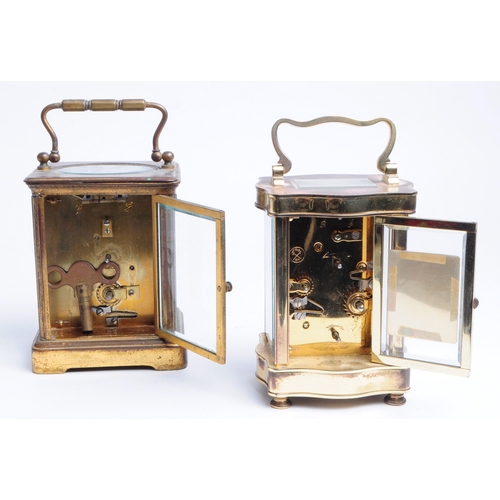 298 - Two 20th century brass carriage clocks comprised of a French L'Epee carriage clock and another Frenc... 