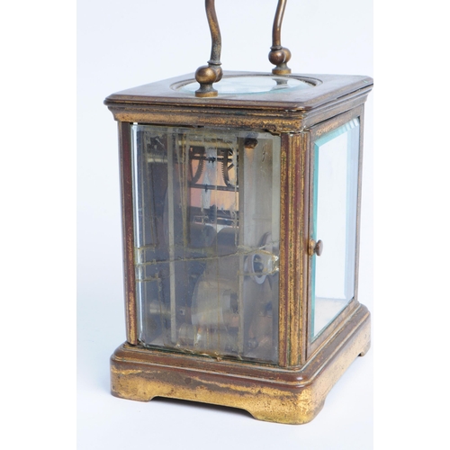 298 - Two 20th century brass carriage clocks comprised of a French L'Epee carriage clock and another Frenc... 