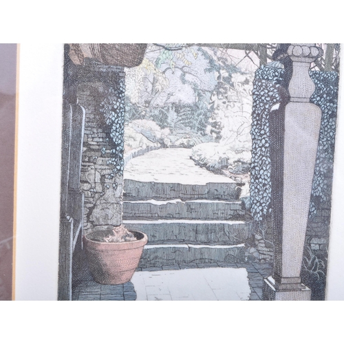 365 - Anthony R Dawson - 1997 'Early Spring, Hidcote' hand coloured etching, limited edition to 15/80. An ... 