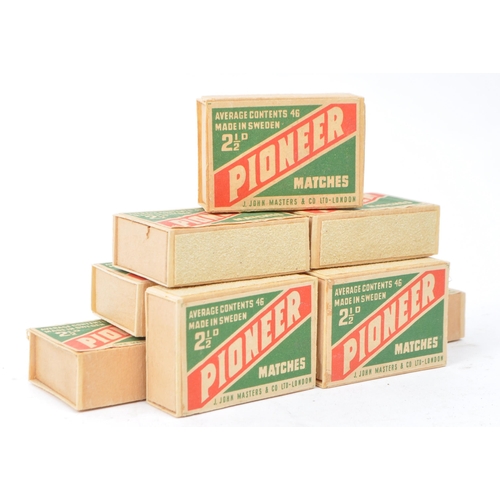 376 - Pioneer - A large extensive collection of Pioneer match boxes. Made in Sweden John Masters & Co ... 