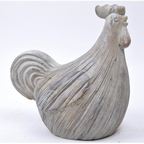 392 - Collection of late 20th century duck and chicken decorative figures, comprised of a carved wooden du... 