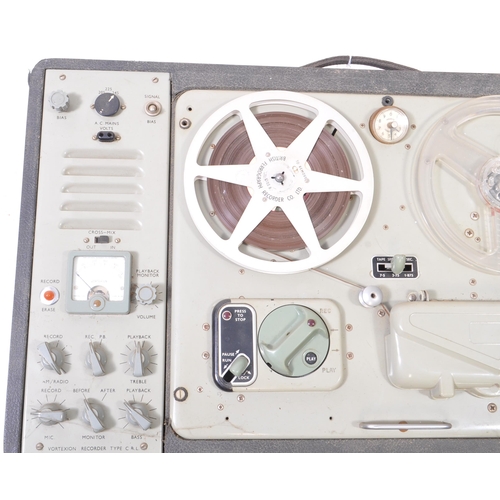 394 - British mid century ferrorgraph recorder. In a hard carry case with reel to reel to interior. Circa ... 