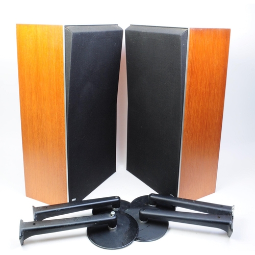 416 - Bang and Olufsen - 1970s Beovox S60 pair of floor speakers with stands. Made in Denmark, 60 Watt and... 