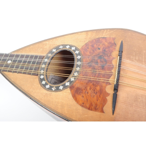 419 - Achille Lanfranco e Figlio - A vintage 20th century Italian mandolin. The mandolin having mother of ... 