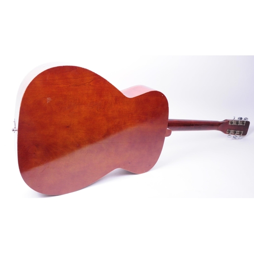 425 - A vintage 1960s Audition acoustic six string guitar with a wooden body, steel reinforced neck, plast... 