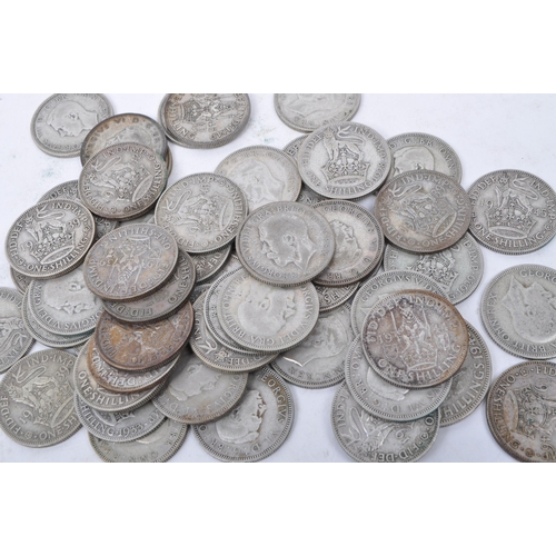 481 - A large collection of 20th century 1920-1946 and pre-1920 British silver currency coins. The collect... 