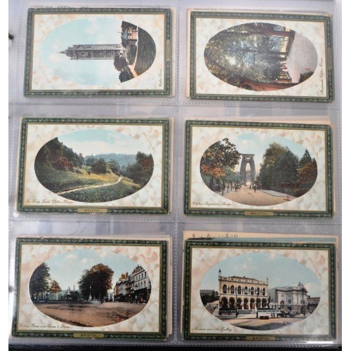 491 - Bristol postcards. Local interest. Extensive collection (approx 380) in large album. Mostly pre WWII... 