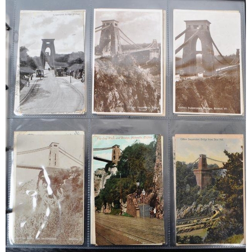 491 - Bristol postcards. Local interest. Extensive collection (approx 380) in large album. Mostly pre WWII... 