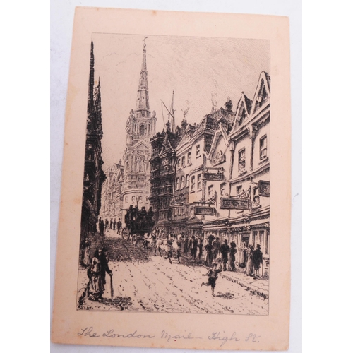 499 - Collection of six early 20th century Bristol interest black and white etchings. Comprised of 'The De... 