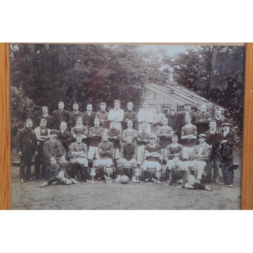 508 - 1907-8 Shirehampton A.F.C framed black and white photograph of the football club including the names... 