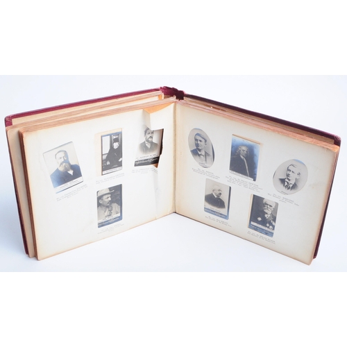 516 - Early 20th century cigarette cards Ogdens photo album of Royalty of the World, famous military naval... 