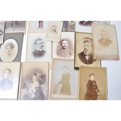 518 - Collection of early 20th century studio black and white portraits, the majority being Cardiff and Br... 