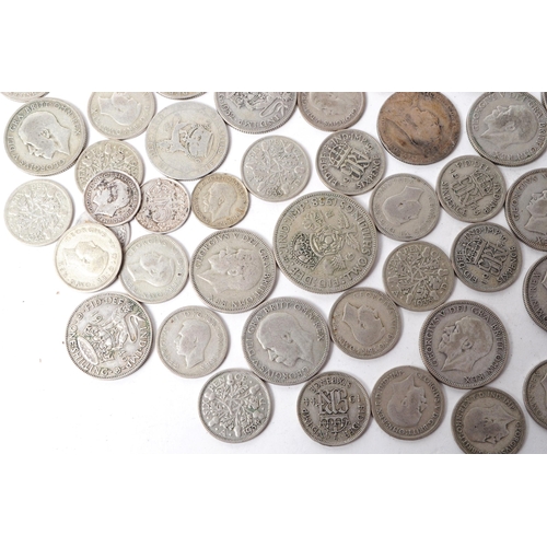 526 - A collection of early 20th century 1920 - 1947 British silver coins. The collection consiting of a s... 