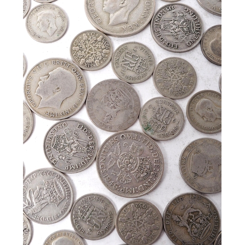 527 - A collection of early 20th century 1920 - 1947 British silver coins. The collection consiting of a s... 