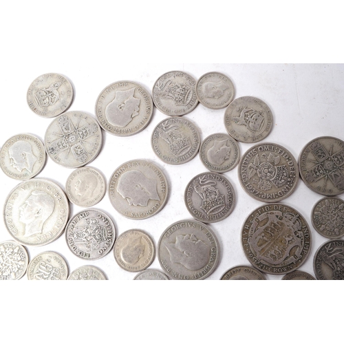 527 - A collection of early 20th century 1920 - 1947 British silver coins. The collection consiting of a s... 