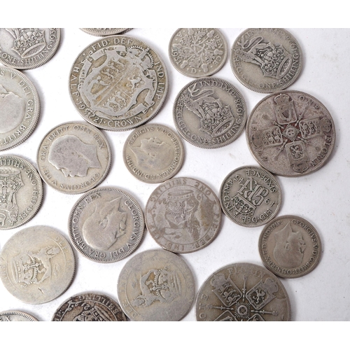 527 - A collection of early 20th century 1920 - 1947 British silver coins. The collection consiting of a s... 