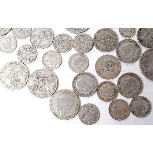 527 - A collection of early 20th century 1920 - 1947 British silver coins. The collection consiting of a s... 