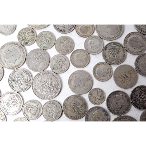 527 - A collection of early 20th century 1920 - 1947 British silver coins. The collection consiting of a s... 