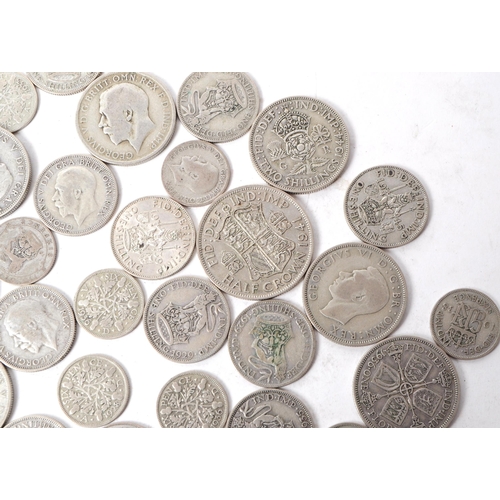 528 - A collection of early 20th century 1920 - 1947 British silver coins. The collection consiting of a s... 