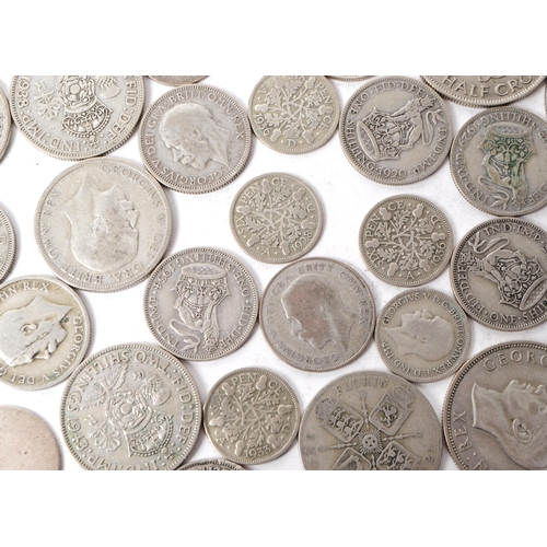 528 - A collection of early 20th century 1920 - 1947 British silver coins. The collection consiting of a s... 