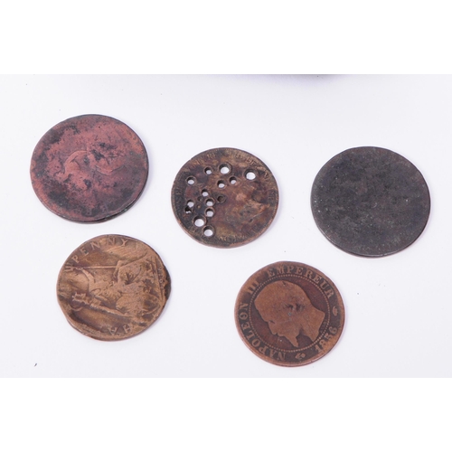 532 - A collection of 18th, 19th and 20th century British and Foreign currency coins and tokens. The colle... 