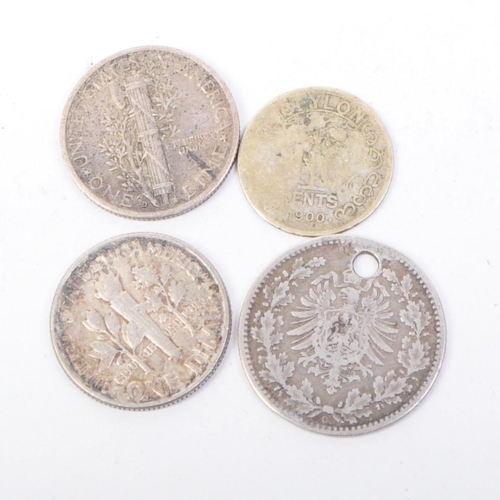 545 - A collection of 19th and 20th century silver coins. The collection to include examples such as 1893 ... 