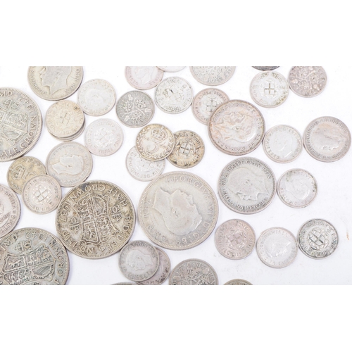 545 - A collection of 19th and 20th century silver coins. The collection to include examples such as 1893 ... 