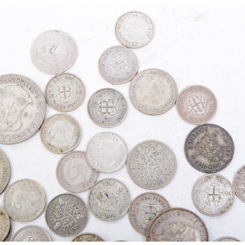 545 - A collection of 19th and 20th century silver coins. The collection to include examples such as 1893 ... 