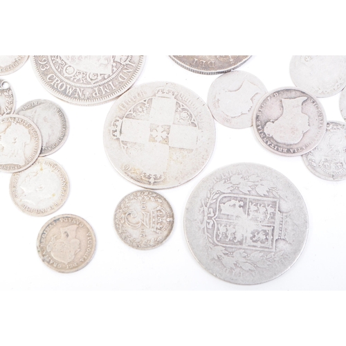 545 - A collection of 19th and 20th century silver coins. The collection to include examples such as 1893 ... 