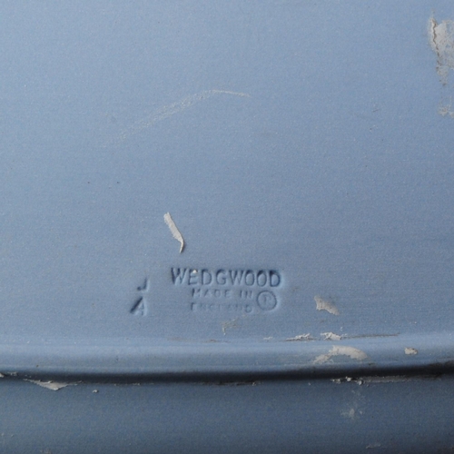 74 - Wedgwood - Jasperware - A collection of vintage 20th century sky blue and dark blue bisque porcelain... 