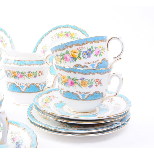 82 - Crown Staffordshire - A vintage 20th century Crown Staffordshire fine bone china part tea service. T... 