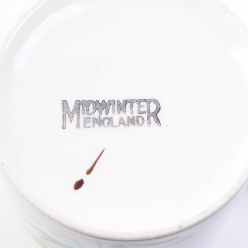 84 - Midwinter - A vintage mid 20th century Midwinter china coffee service. The service having white grou... 