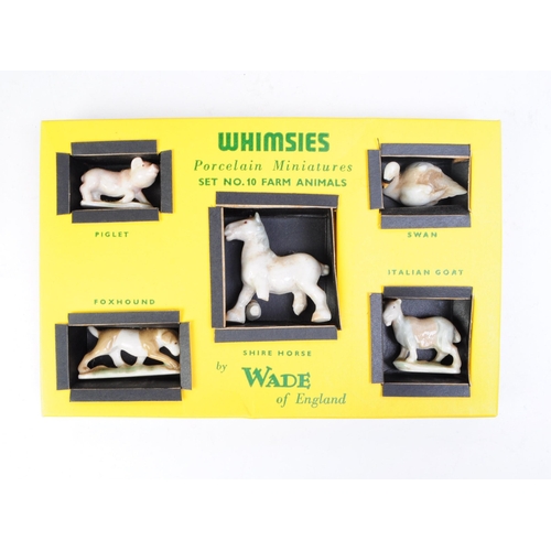 97 - Wade - Whimsies - Four 20th century porcelain miniature full sets of animal figures. Comprised of Po... 