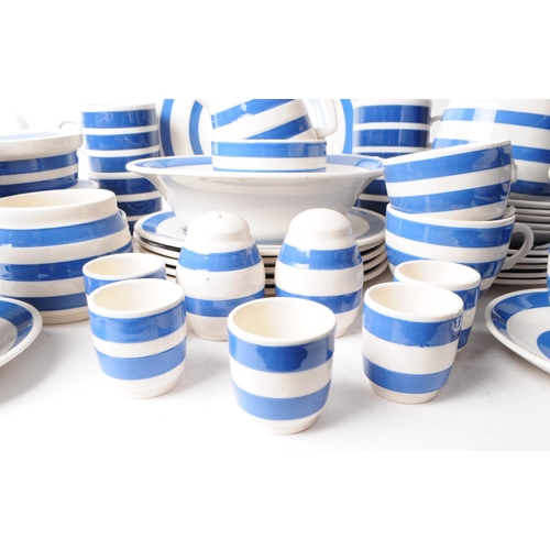 98 - Staffordshire Ironstone - Chef Ware - Collection of English blue and white dinner ware, comprised of... 