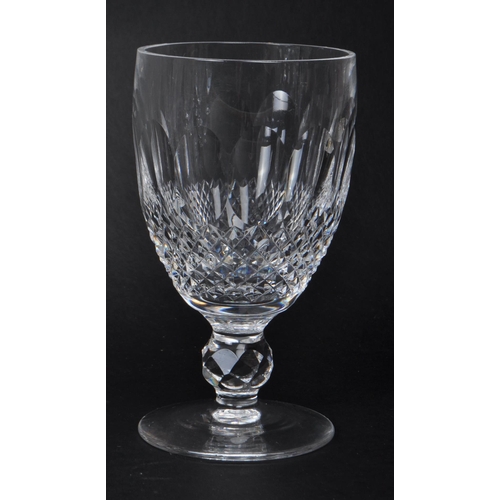 138 - Waterford - A collection of fifteen Waterford Colleen cut crystal wine / claret glasses. Having roun... 