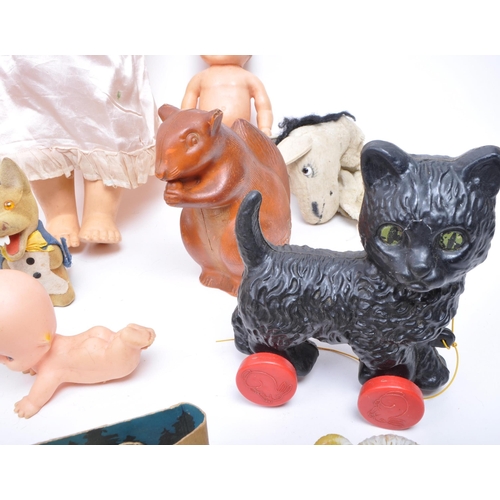 208 - A collection of assorted late 20th century vintage toys. Examples including a HCF Basil Brush figure... 