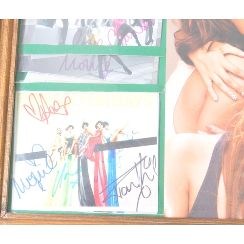 437 - The Saturdays - A self created signed albums frame wall art. Signed by all members including Frankie... 