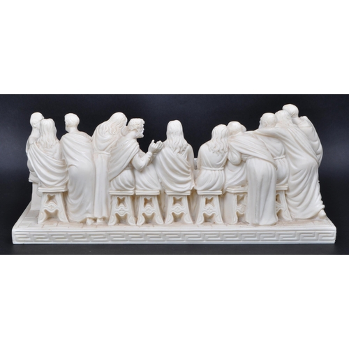 456 - A Giannetti - A vintage late 20th century Religious resin The Last Supper by Leonardo da Vinci sculp... 