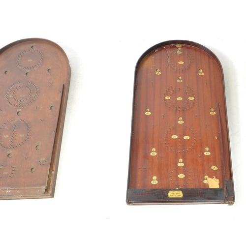 457 - Three early 20th century wooden bagatelle boards, comprised of a Corinthian 21T, an Amersham Scora B... 