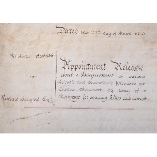 484 - A collection of 18th century and later indentures. The collection to include approximately eleven ex... 