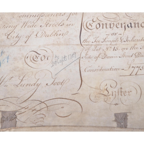 484 - A collection of 18th century and later indentures. The collection to include approximately eleven ex... 