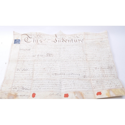 484 - A collection of 18th century and later indentures. The collection to include approximately eleven ex... 