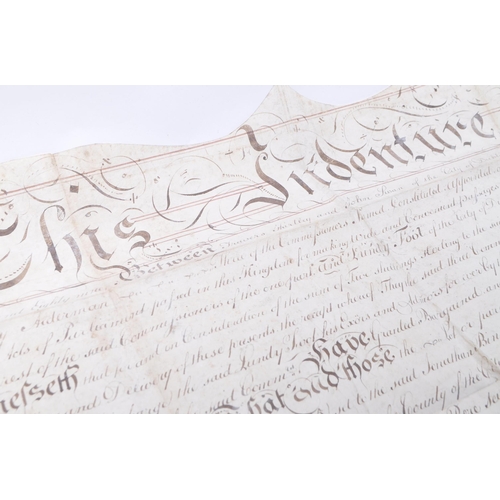 484 - A collection of 18th century and later indentures. The collection to include approximately eleven ex... 