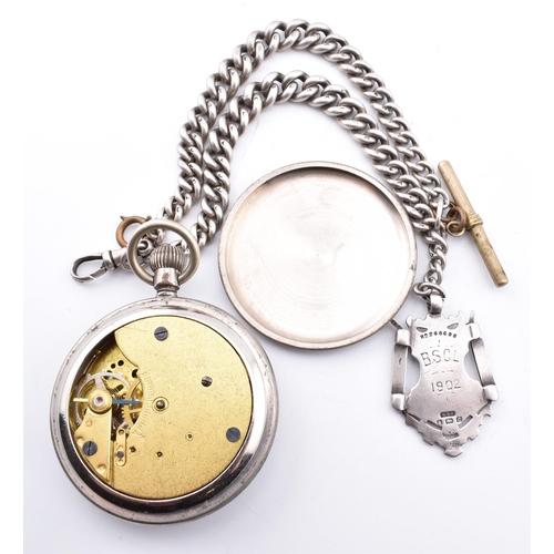 202 - An early 20th century 935 silver pocket watch together with a metal pocket watch with two silver wat... 