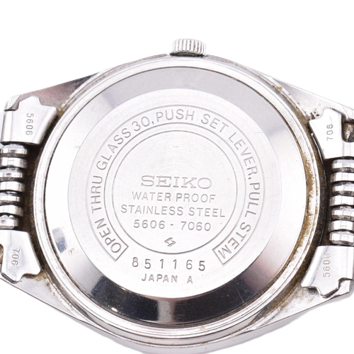 206 - A Seiko Lord Matic 23 Jewels wristwatch. The Seiko wristwatch having stick indices, dauphine hands, ... 