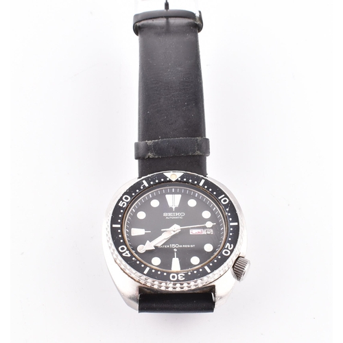 266 - A Seiko Turtle 150m diver's watch, circa 1980s. The watch ref. 6309-7040, having a 17 jewels automat... 