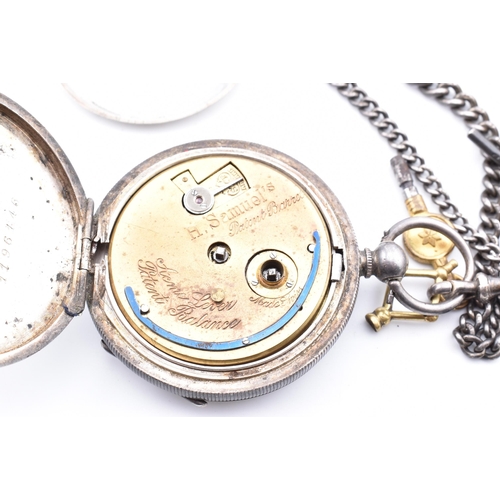 268 - A hallmarked 925 silver Aceme Lever H Samuel Manchester pocket watch having a hallmarked 925 silver ... 