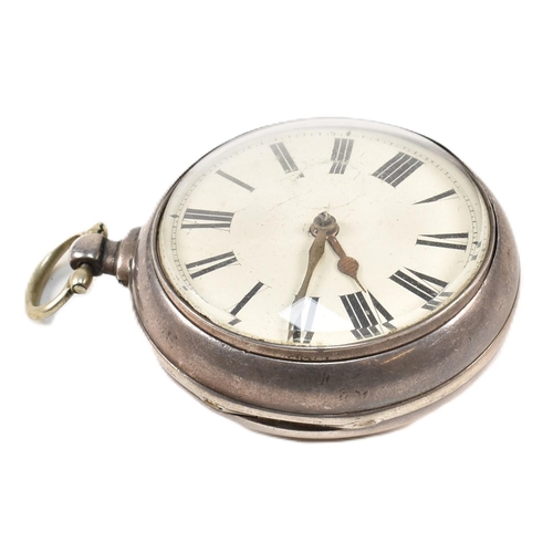 355 - A hallmarked 19th century silver fusee pocket watch. The pocket watch having Roman numerals to the c... 