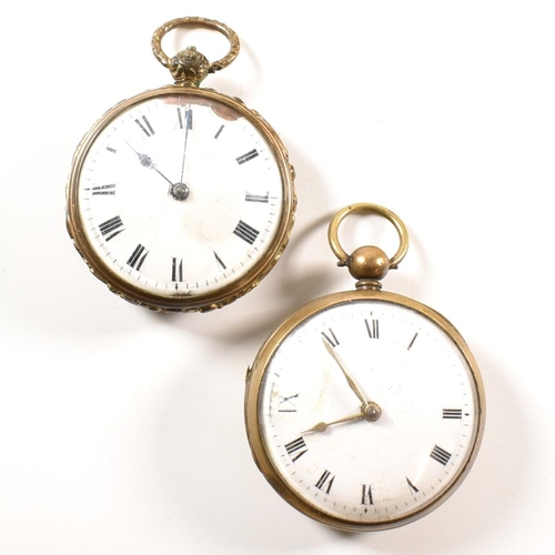 357 - Two 19th century pocket watches. One markd Breguet Paris to the movement. AF.