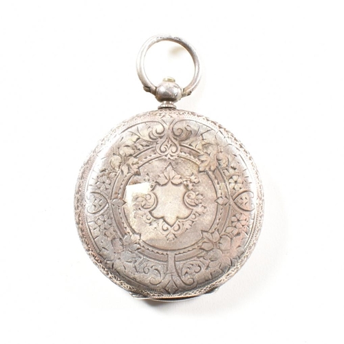 389 - Six silver pocket watches. The watches to include a Swiss made half under pocket watch hallmarked Lo... 